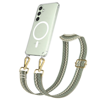 Samsung Galaxy S24 Handykette MagSafe mit verstellbarem Boho Band Set 