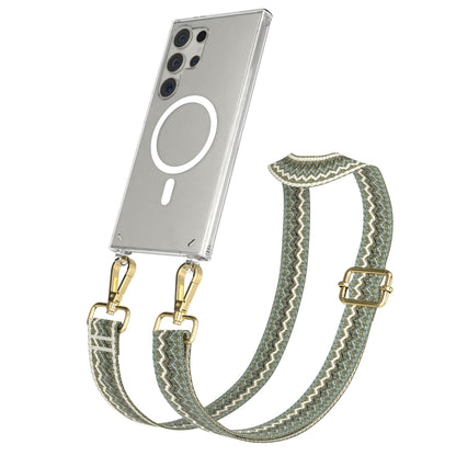 Samsung Galaxy S24 Ultra Handykette mit MagSafe Halterung und Boho Band 