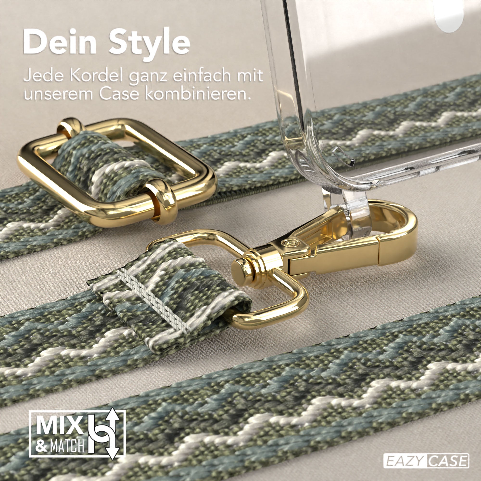 iPhone 16 MagSafe Handykette mit verstellbarem Boho Trageriemen von EAZY CASE 