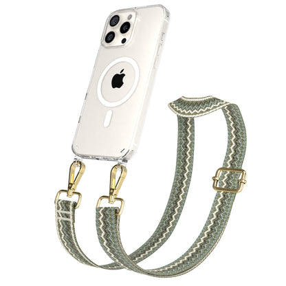 iPhone 16 Pro Max Handykette mit MagSafe Boho Band verstellbar 