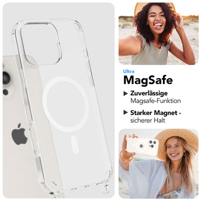 iPhone 16 Pro Max Handykette mit MagSafe Boho Band verstellbar 
