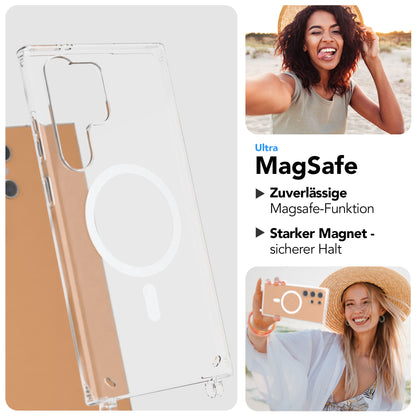 Samsung Galaxy S24 Ultra Handykette mit MagSafe Halterung und Boho Band 