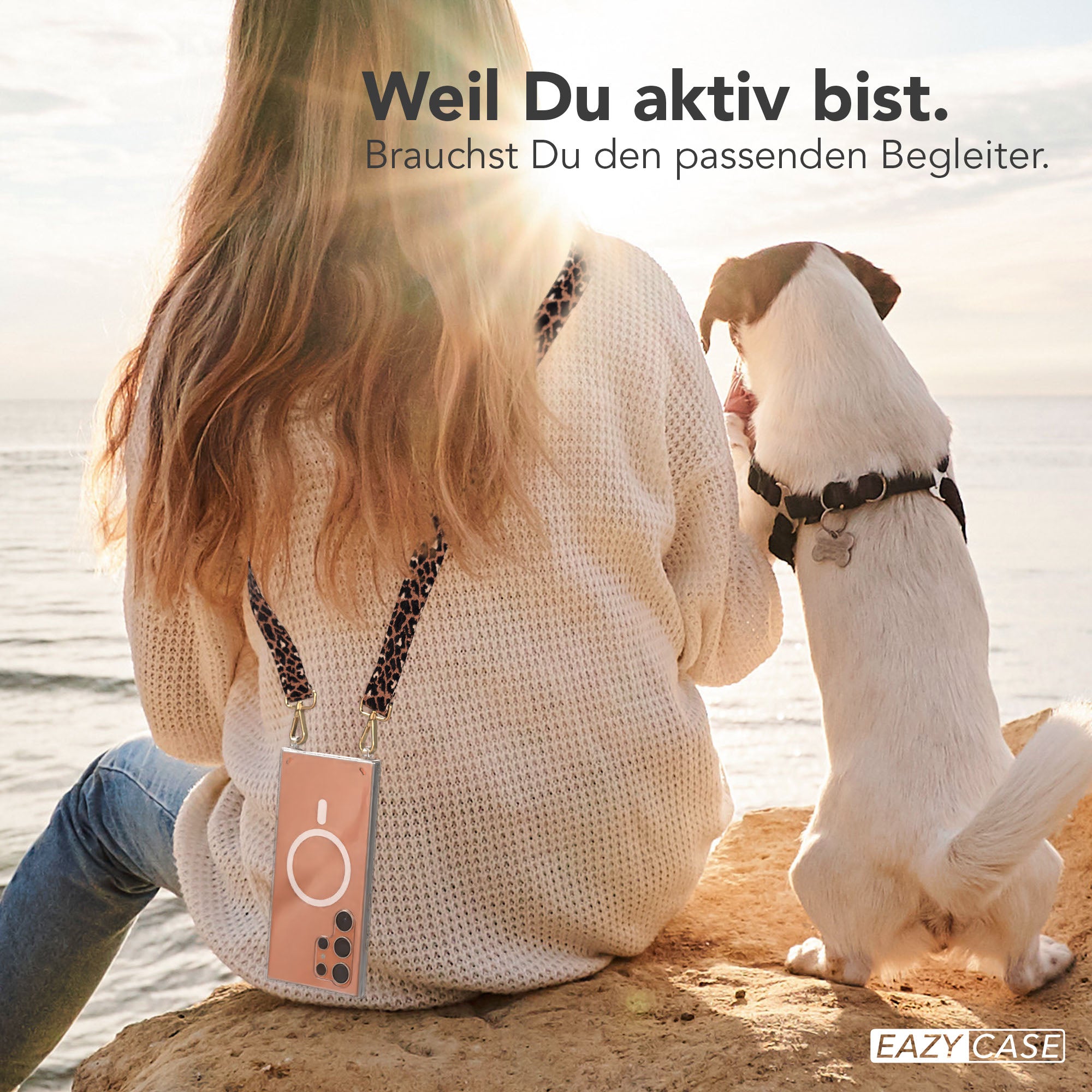Samsung Galaxy S24 Ultra Handykette mit MagSafe Halterung und Boho Band 