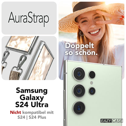 Samsung Galaxy S24 Ultra Handykette mit MagSafe Halterung und Boho Band 