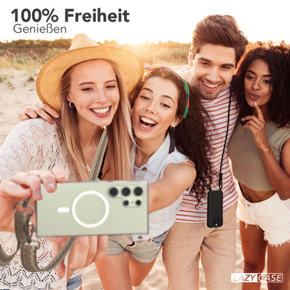 Samsung Galaxy S24 Ultra Handykette mit MagSafe Halterung und Boho Band 