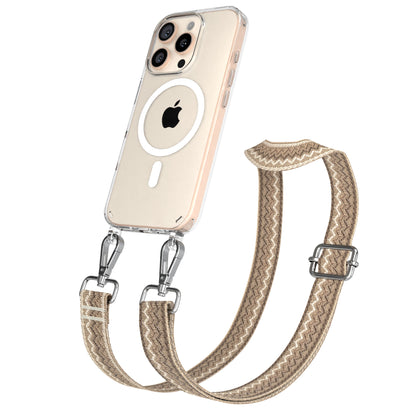 iPhone 16 Pro MagSafe Handykette mit Boho Band verstellbar 