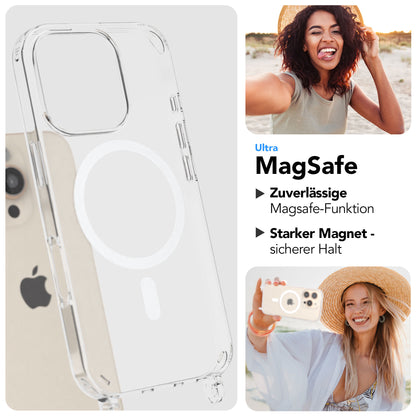 iPhone 16 Pro MagSafe Handykette mit Boho Band verstellbar 