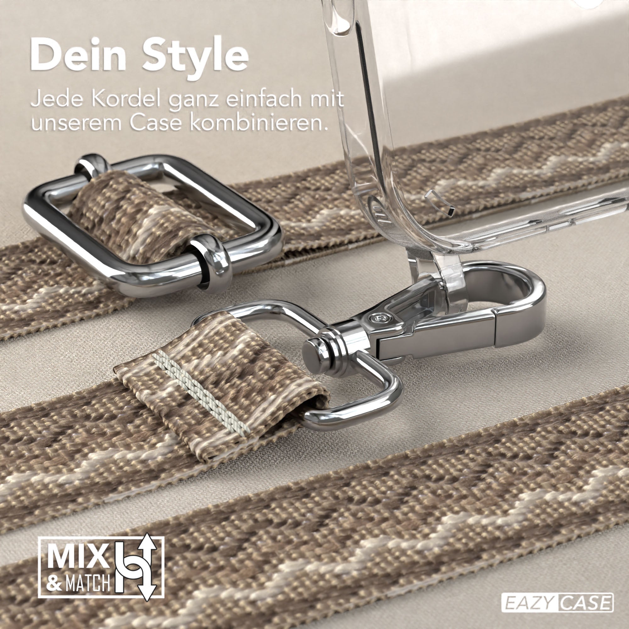 iPhone 16 Pro Max Handykette mit MagSafe Boho Band verstellbar 