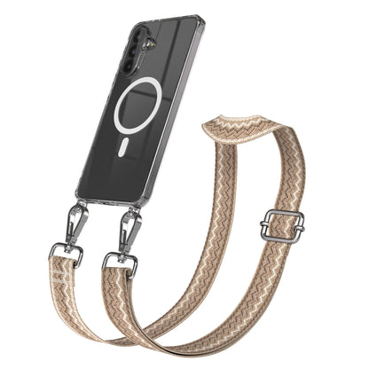 Samsung Galaxy A56 Handykette mit MagSafe Hülle und verstellbarem Boho Trageriemen 