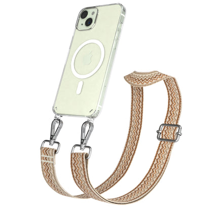 iPhone 15 Plus MagSafe Handykette mit verstellbarem Boho Band Set 
