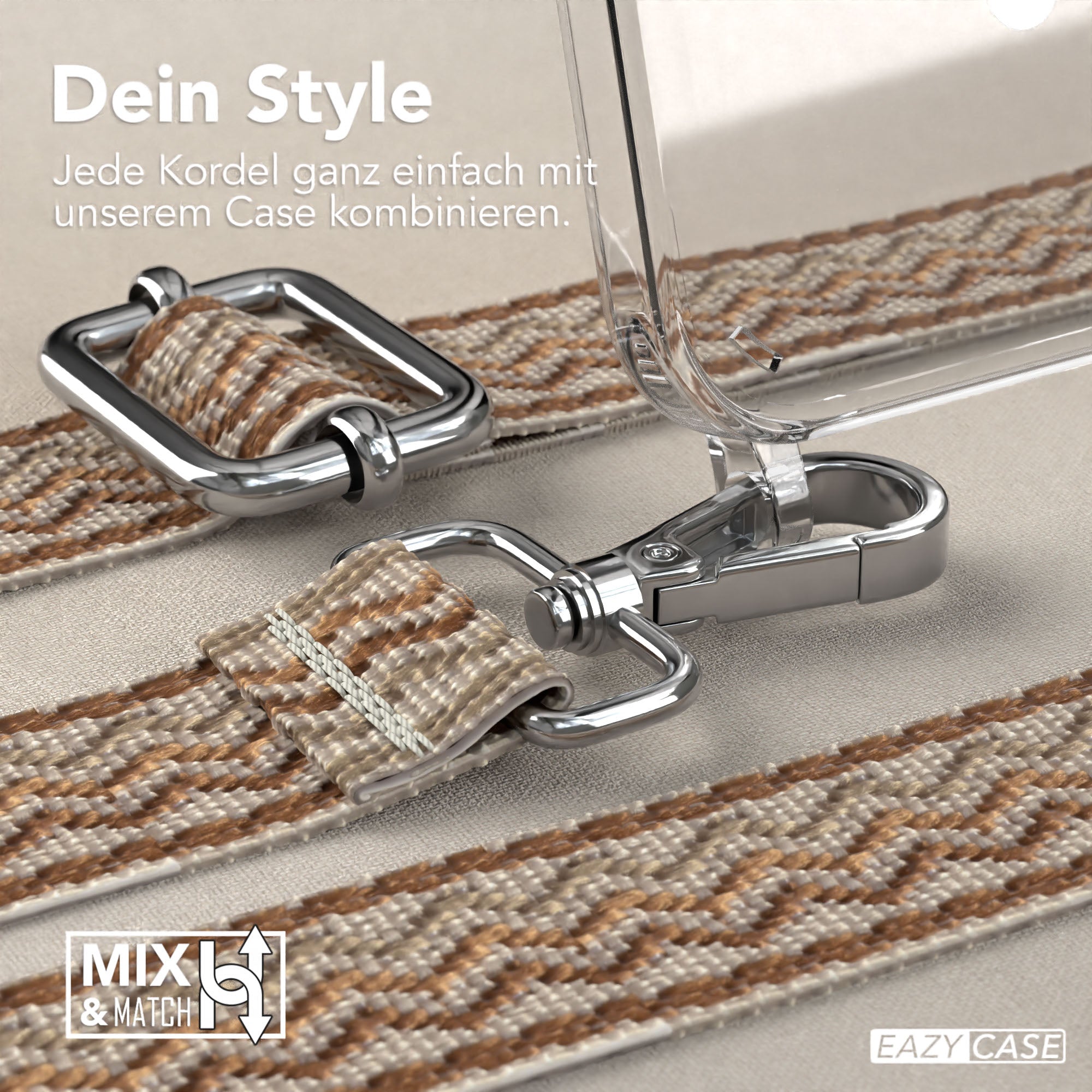 iPhone 15 Plus MagSafe Handykette mit verstellbarem Boho Band Set 