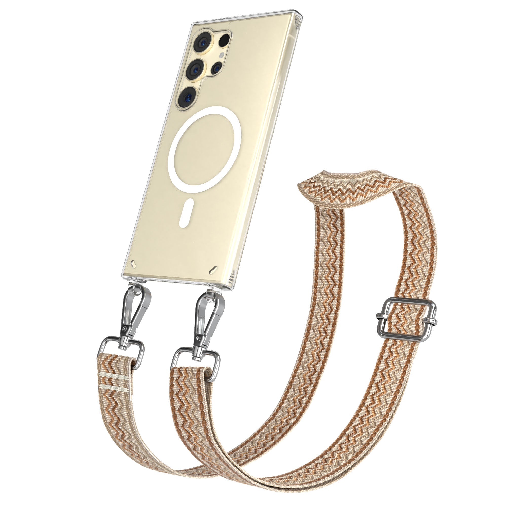 Samsung Galaxy S24 Ultra Handykette mit MagSafe Halterung und Boho Band 