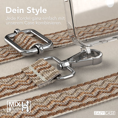 iPhone 16 Pro MagSafe Handykette mit Boho Band verstellbar 