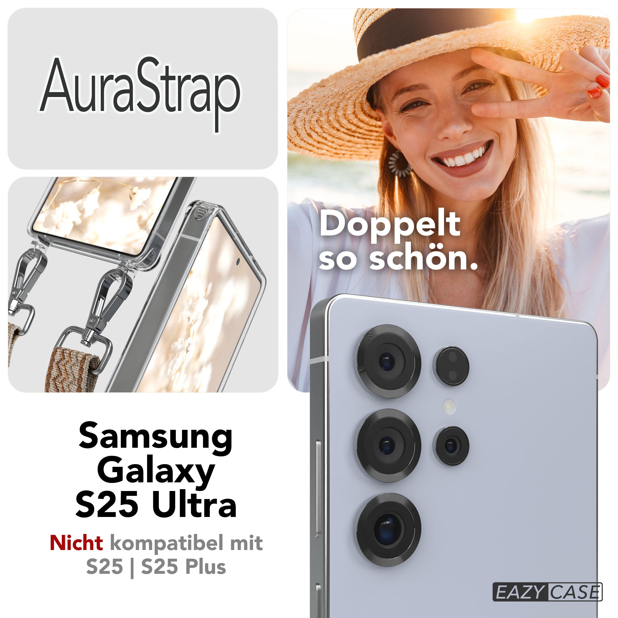 Samsung Galaxy S25 Ultra Handykette MagSafe mit verstellbarem Boho Band 