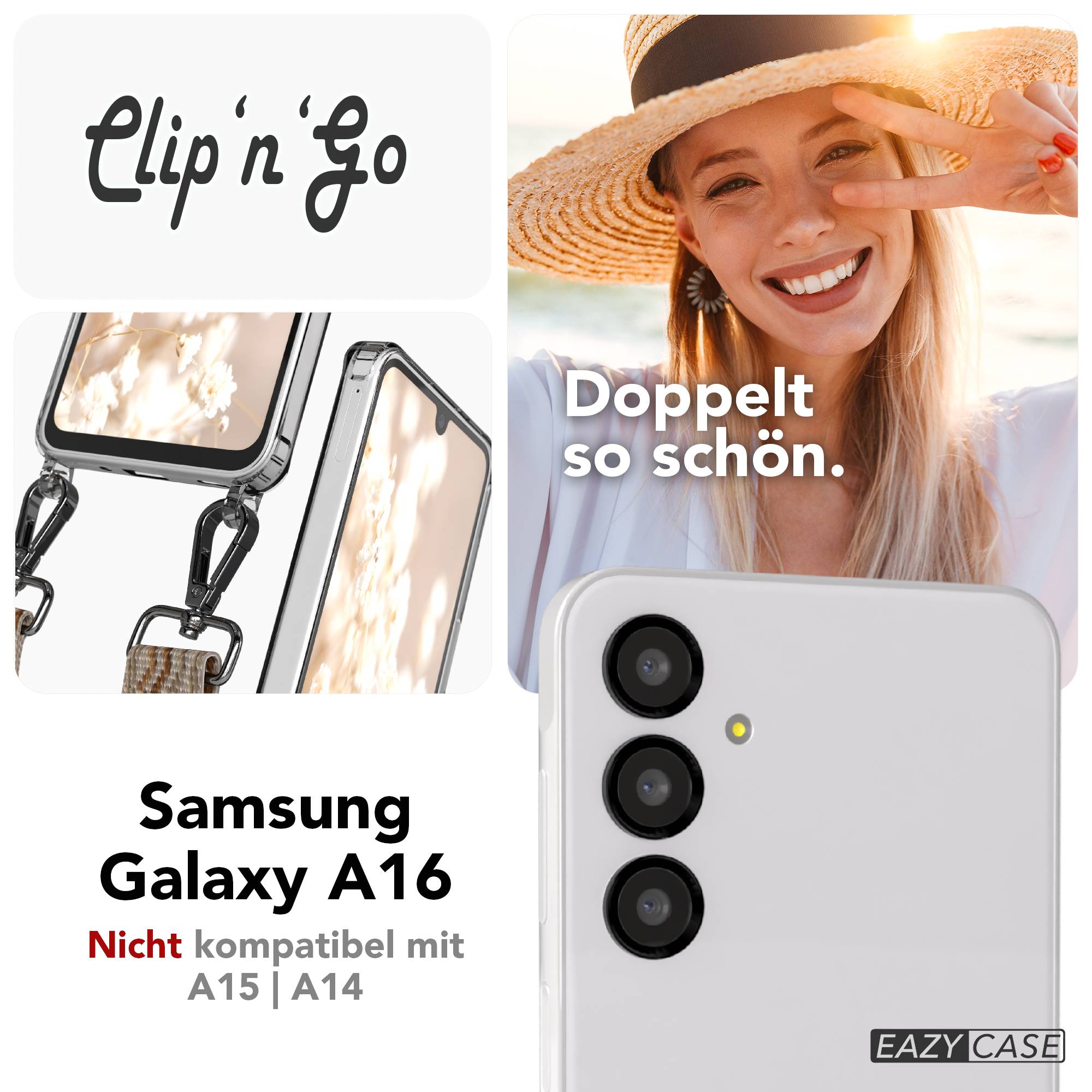 Samsung Galaxy A16 Handykette mit MagSafe und Boho Band verstellbar 
