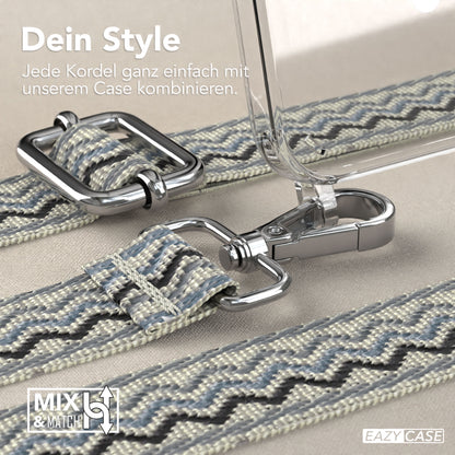 iPhone 15 Plus MagSafe Handykette mit verstellbarem Boho Band Set 