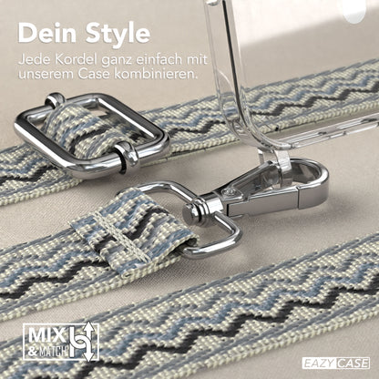 iPhone 16 Pro MagSafe Handykette mit Boho Band verstellbar 