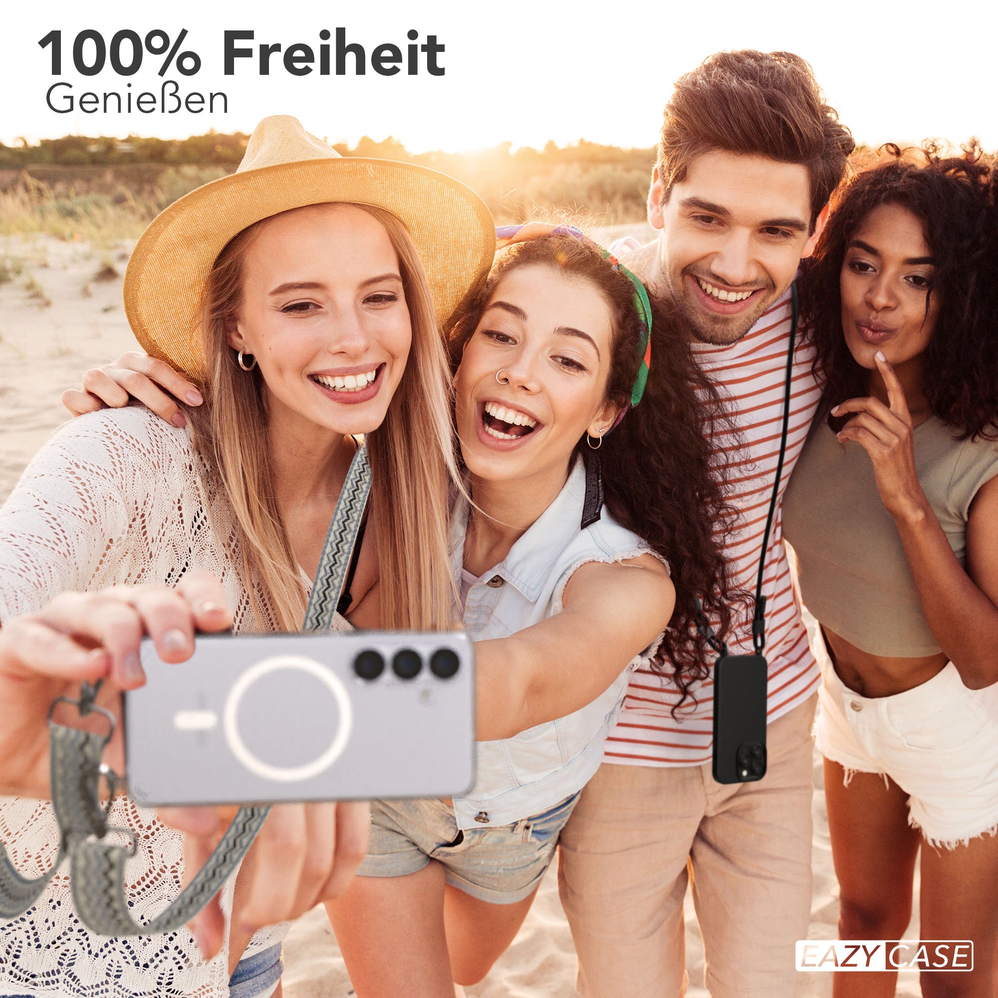 Samsung Galaxy S25 Handykette MagSafe Boho Band verstellbarer Trageriemen 