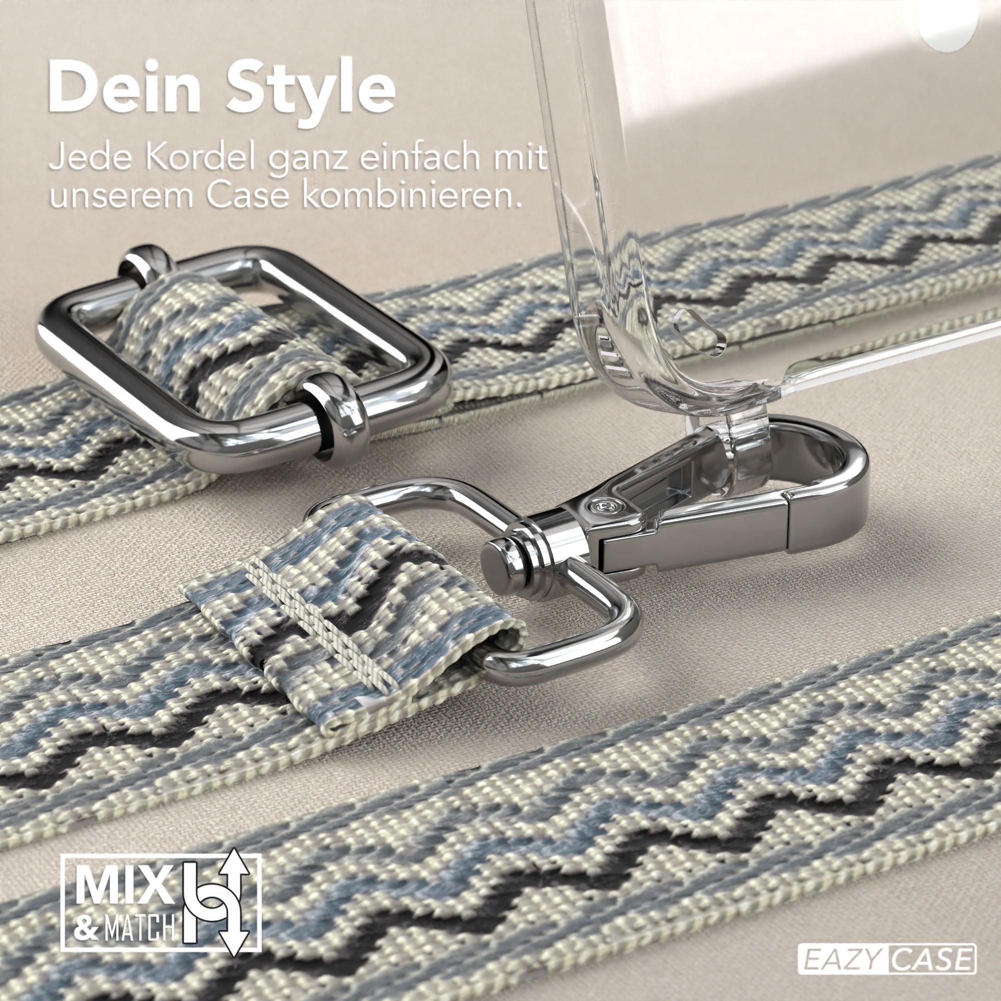Samsung Galaxy S25 Plus MagSafe Handykette mit verstellbarem Boho Band Set 