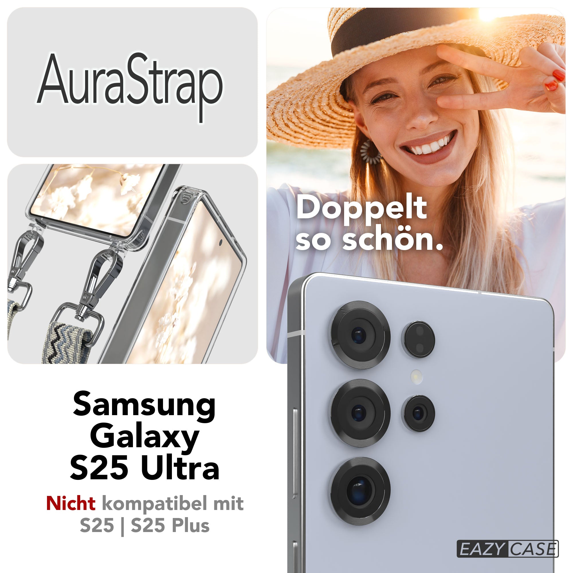 Samsung Galaxy S25 Ultra Handykette MagSafe mit verstellbarem Boho Band 