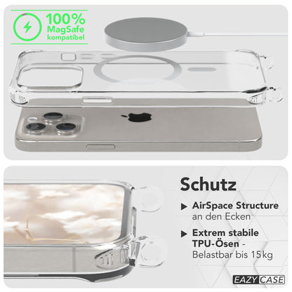 iPhone 15 Pro Max Handykette MagSafe mit Boho Band verstellbar 