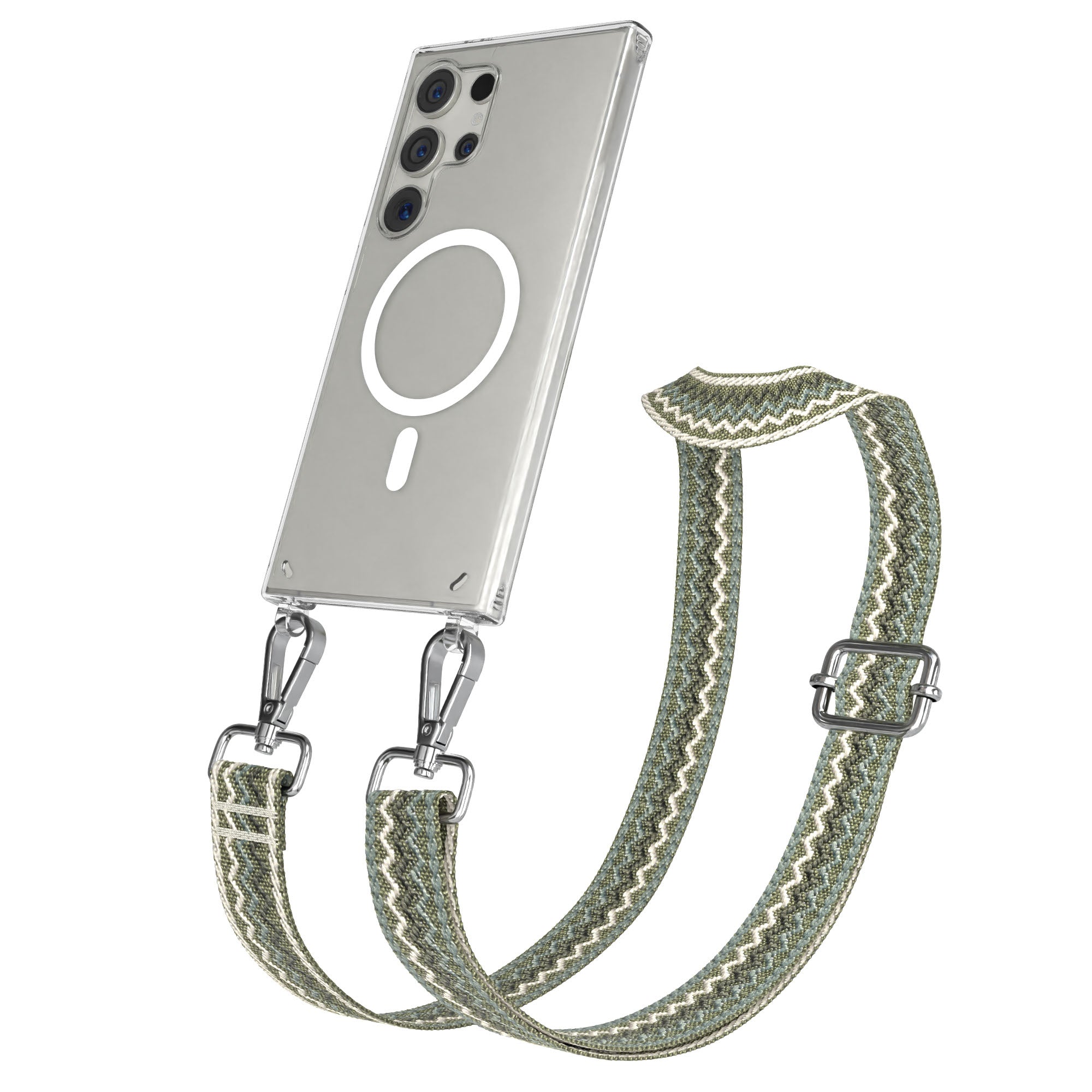Samsung Galaxy S24 Ultra Handykette mit MagSafe Halterung und Boho Band 