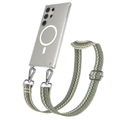 Samsung Galaxy S24 Ultra Handykette mit MagSafe Halterung und Boho Band 