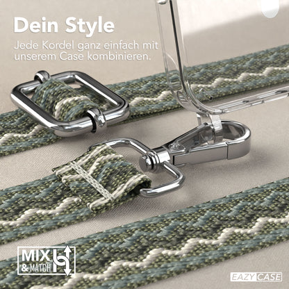iPhone 16 Pro MagSafe Handykette mit Boho Band verstellbar 