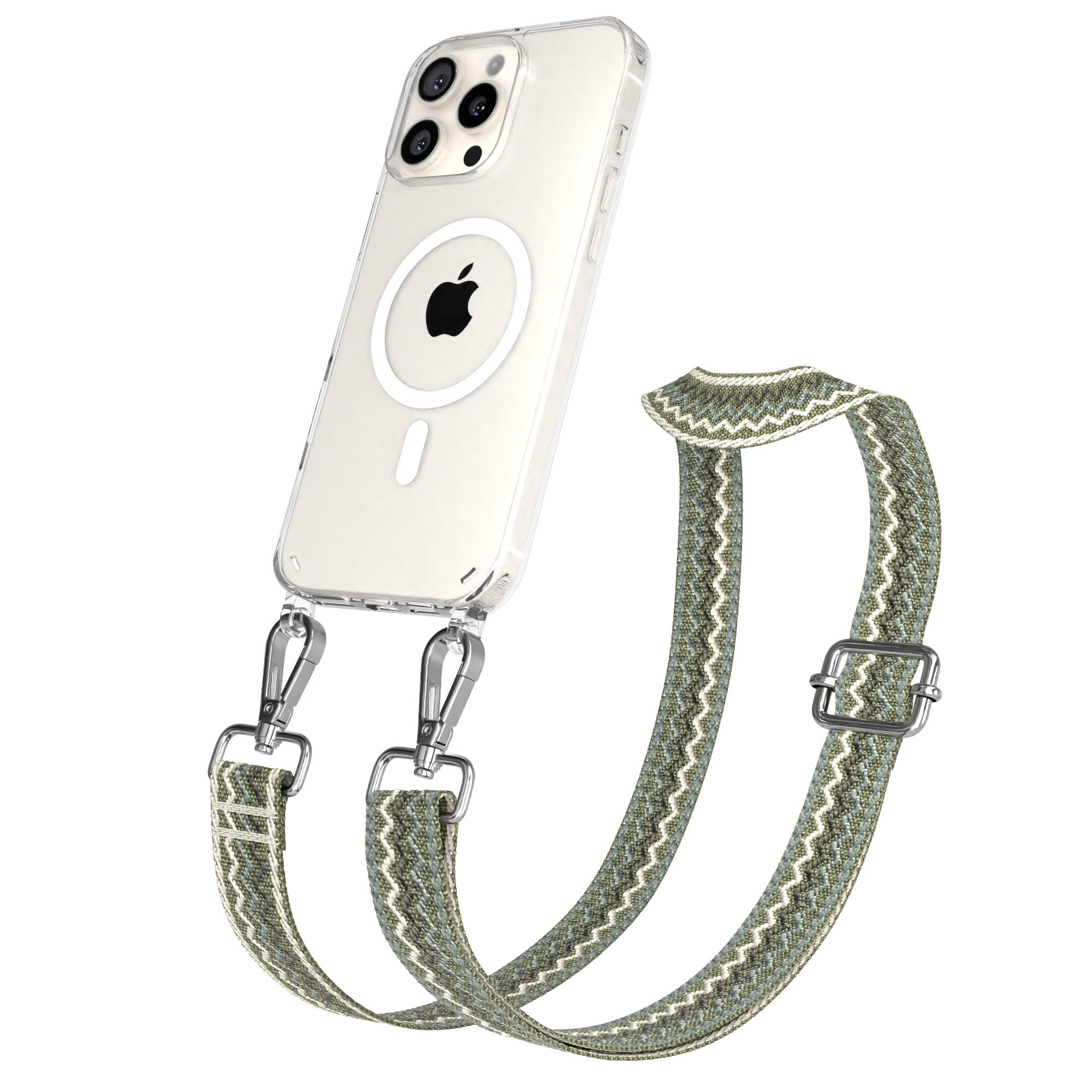 iPhone 16 Pro Max Handykette mit MagSafe Boho Band verstellbar 