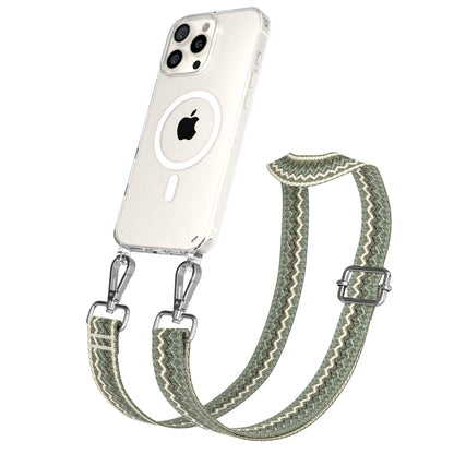 iPhone 16 Pro Max Handykette mit MagSafe Boho Band verstellbar 