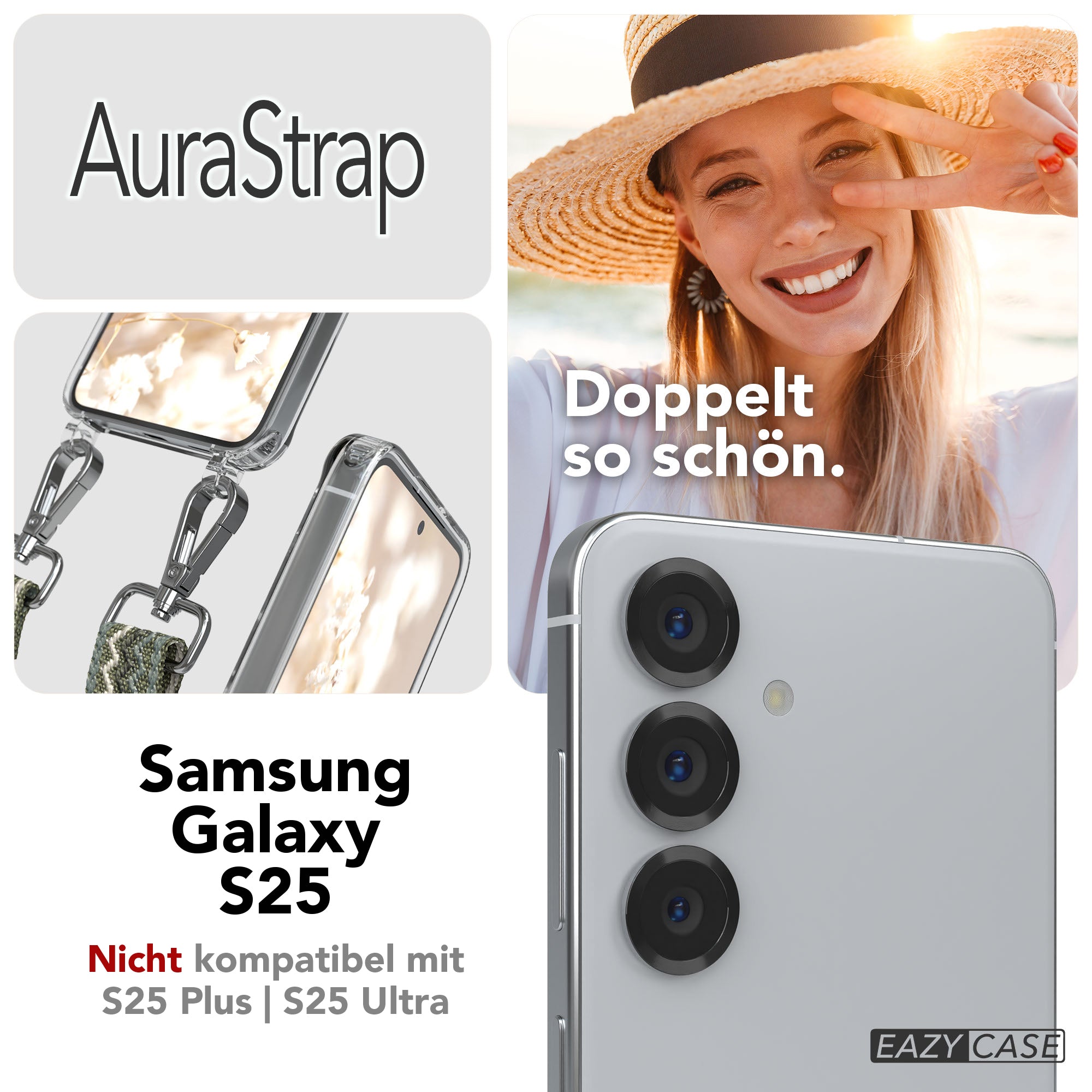 Samsung Galaxy S25 Handykette MagSafe Boho Band verstellbarer Trageriemen 