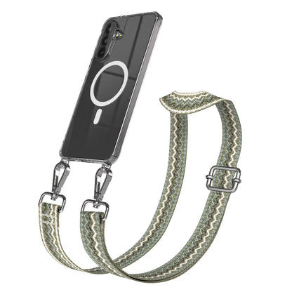 Samsung Galaxy A56 Handykette mit MagSafe Hülle und verstellbarem Boho Trageriemen 
