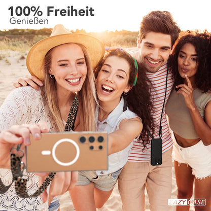 Samsung Galaxy S24 Ultra Handykette mit MagSafe Halterung und Boho Band 