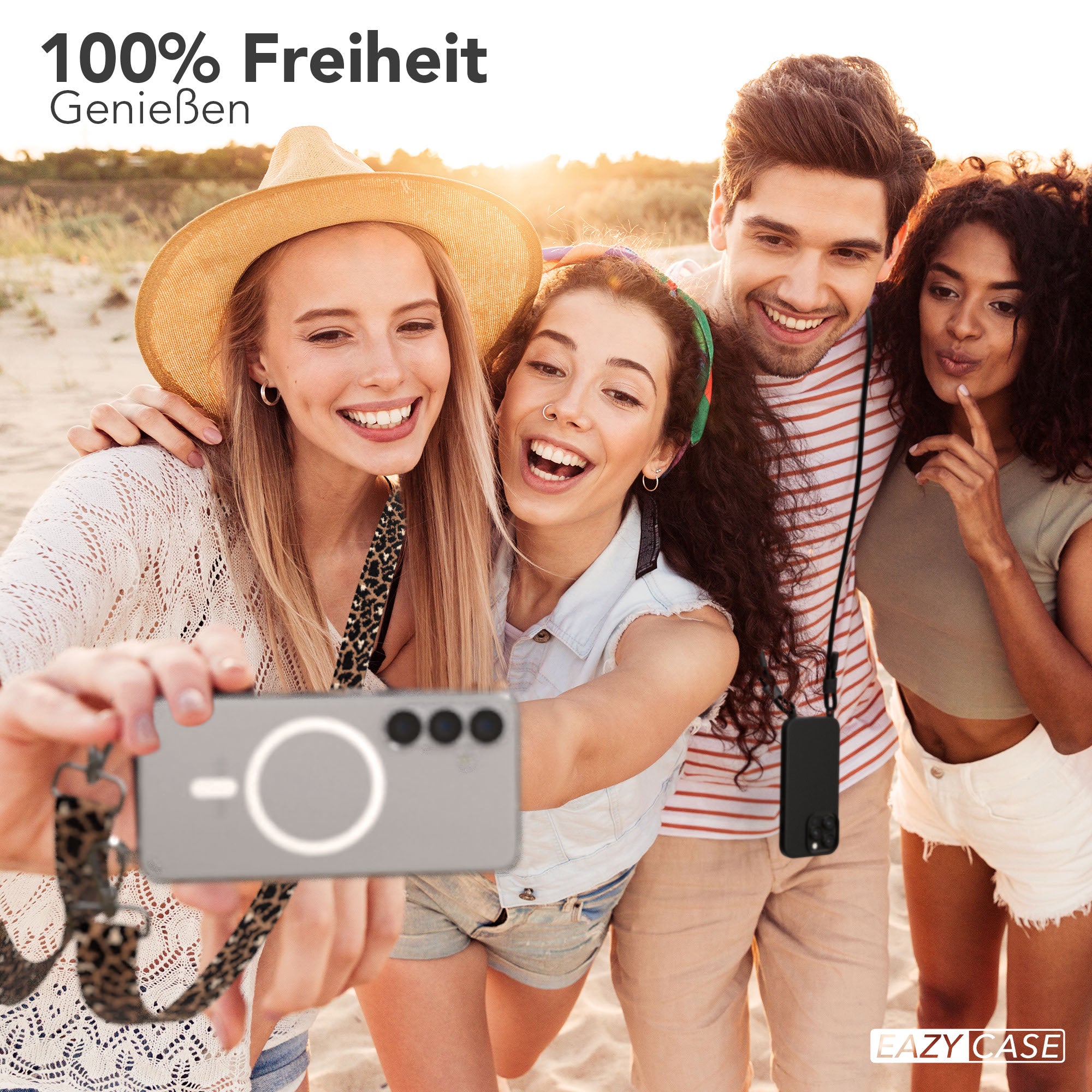 Samsung Galaxy S25 Handykette MagSafe Boho Band verstellbarer Trageriemen 