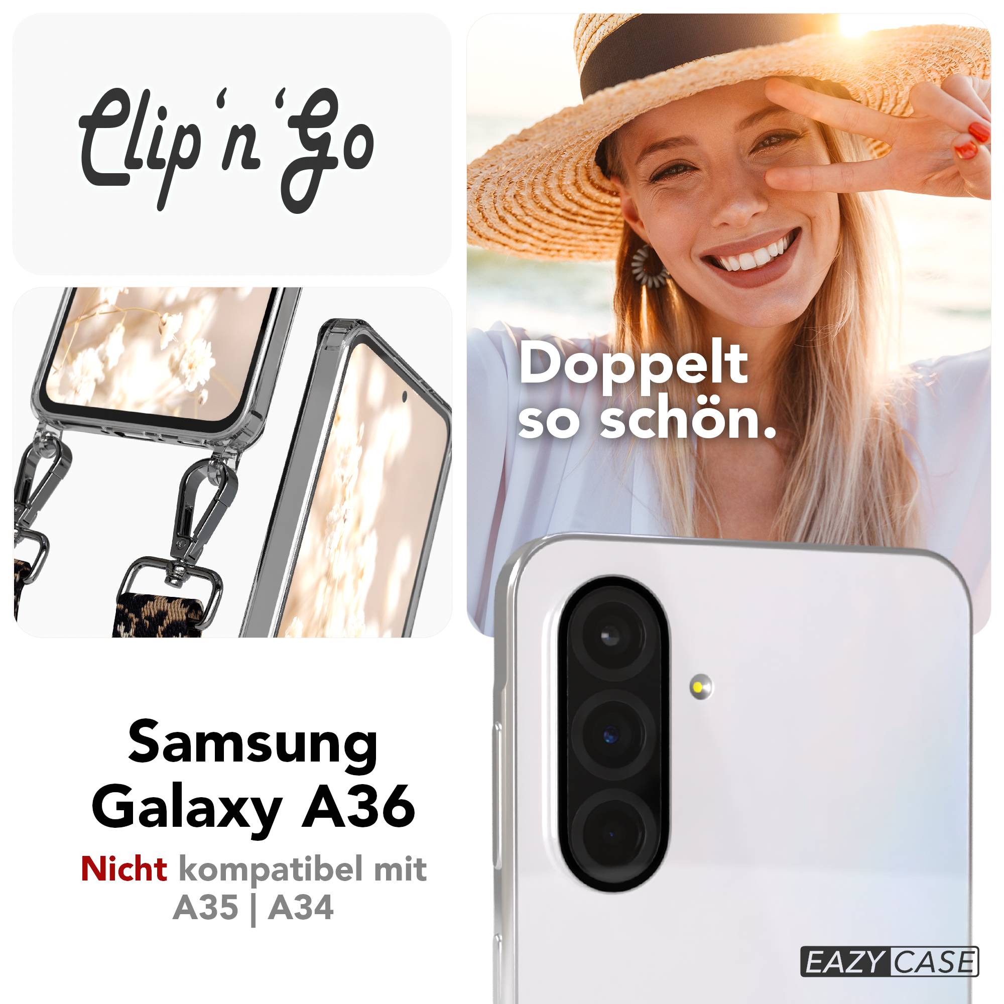 Samsung Galaxy A36 Handykette MagSafe mit Boho Band verstellbarer Trageriemen 