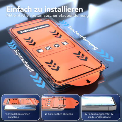 Galaxy S24 FE 2er Set Glasfolie + Installationsrahmen