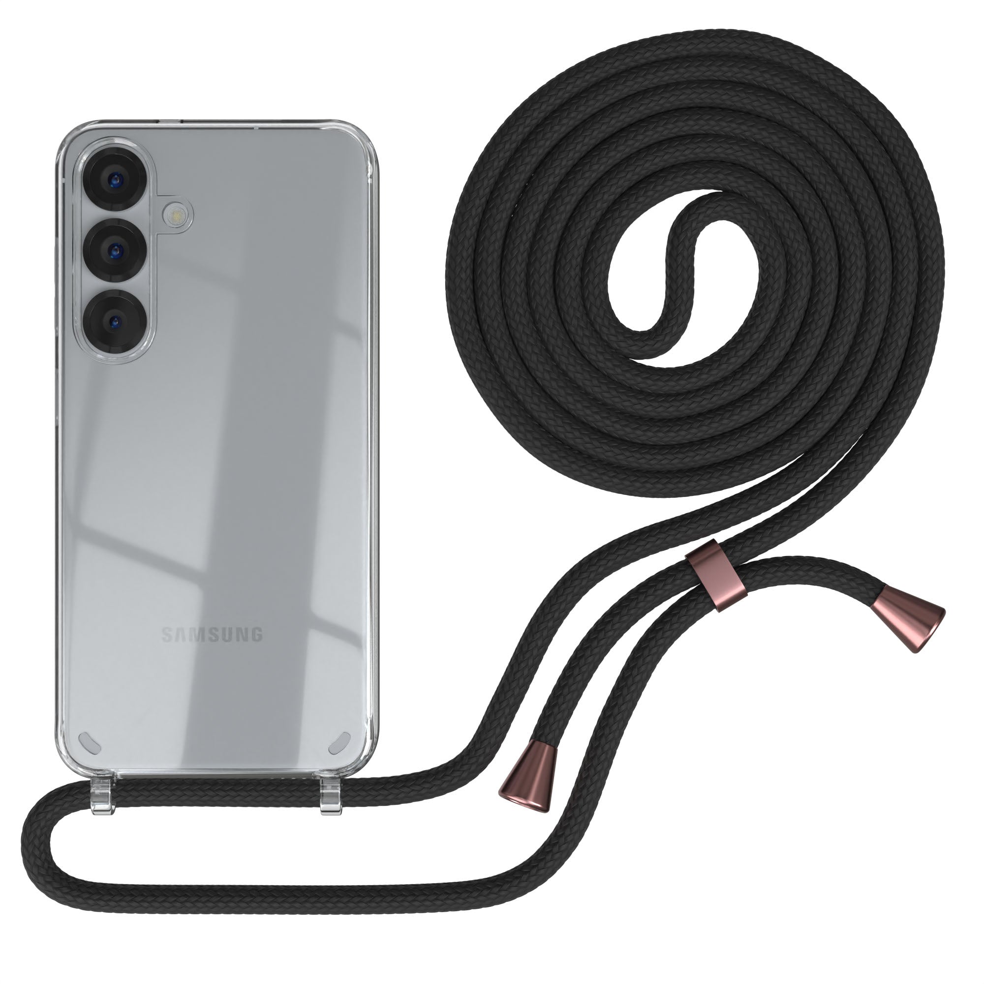 Galaxy S25 Serie transparente Hülle + Kordel