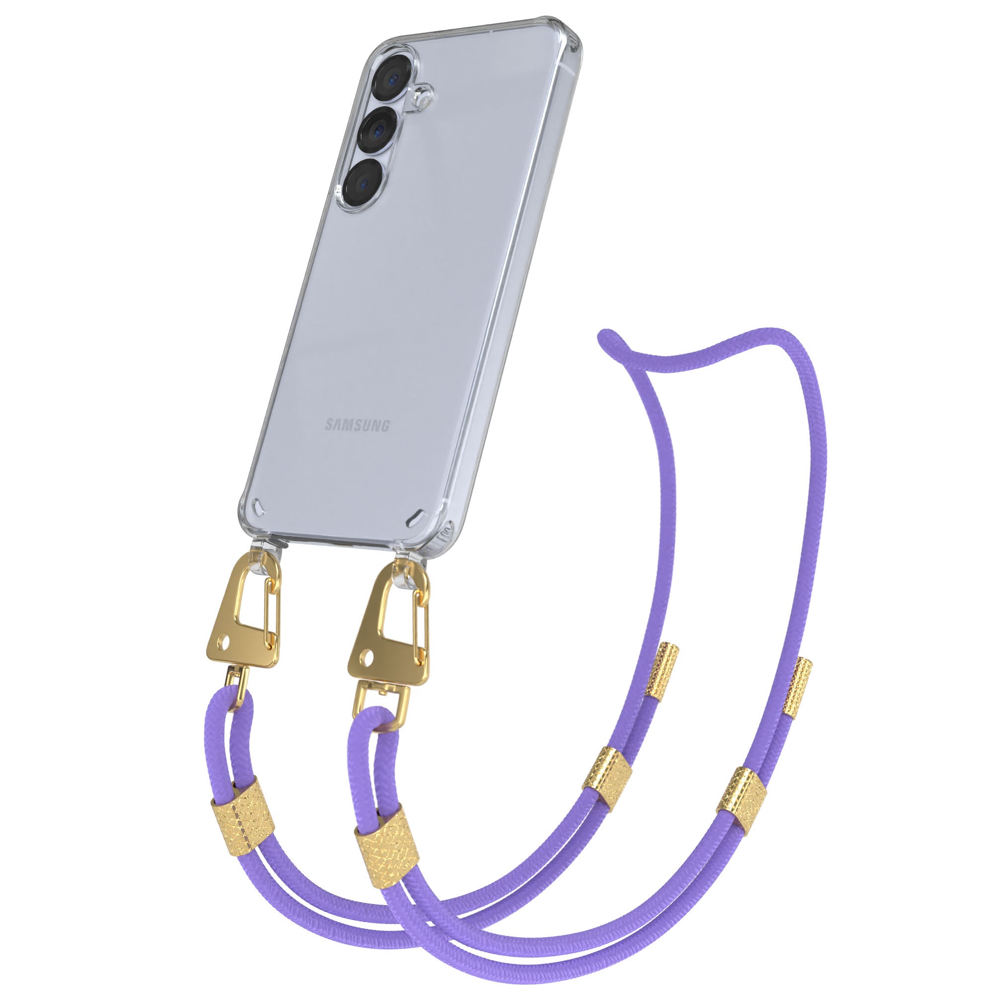 Galaxy S25 Hülle + Kordel mit Karabinern