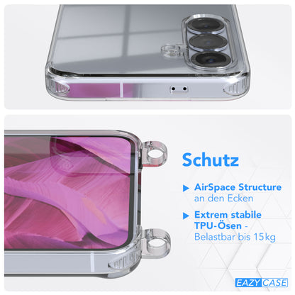 Galaxy S25 Serie transparente Hülle + Kordel