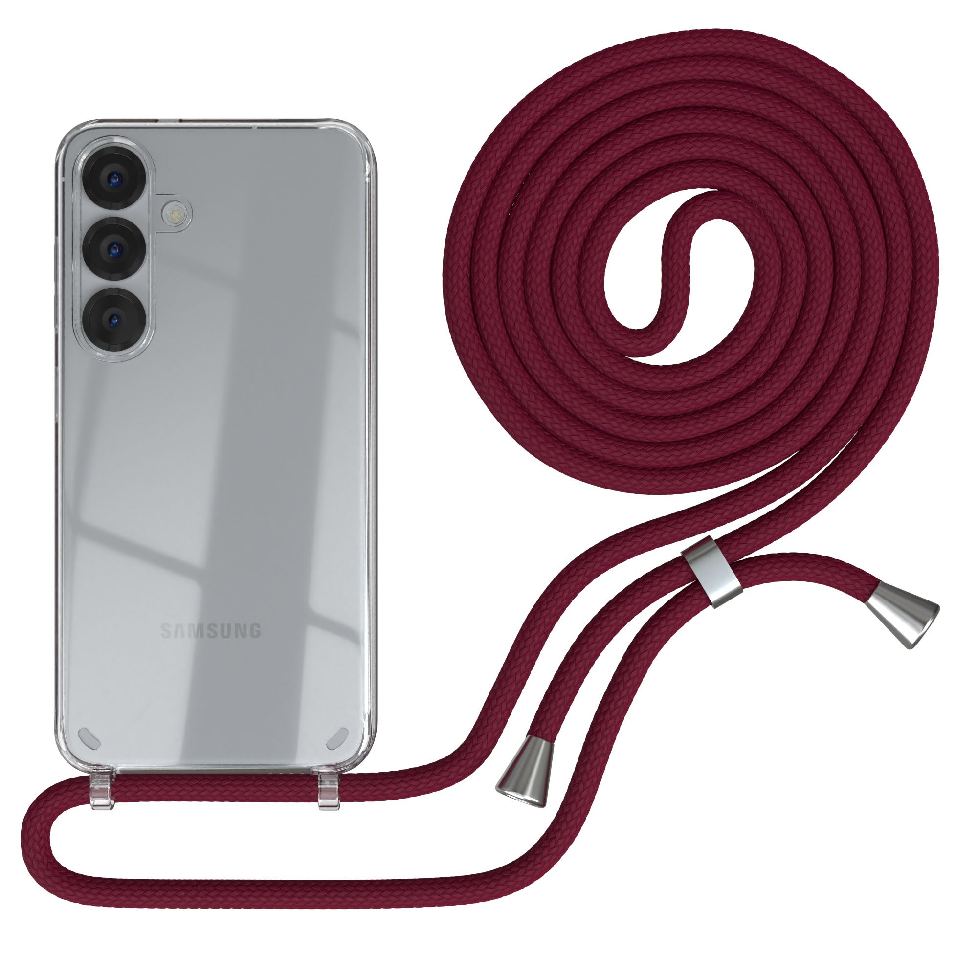 Galaxy S25 Serie transparente Hülle + Kordel