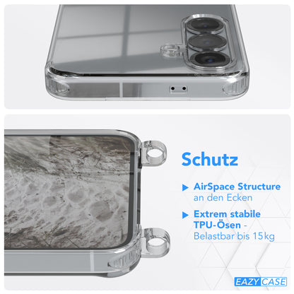 Galaxy S25 Serie transparente Hülle + Kordel