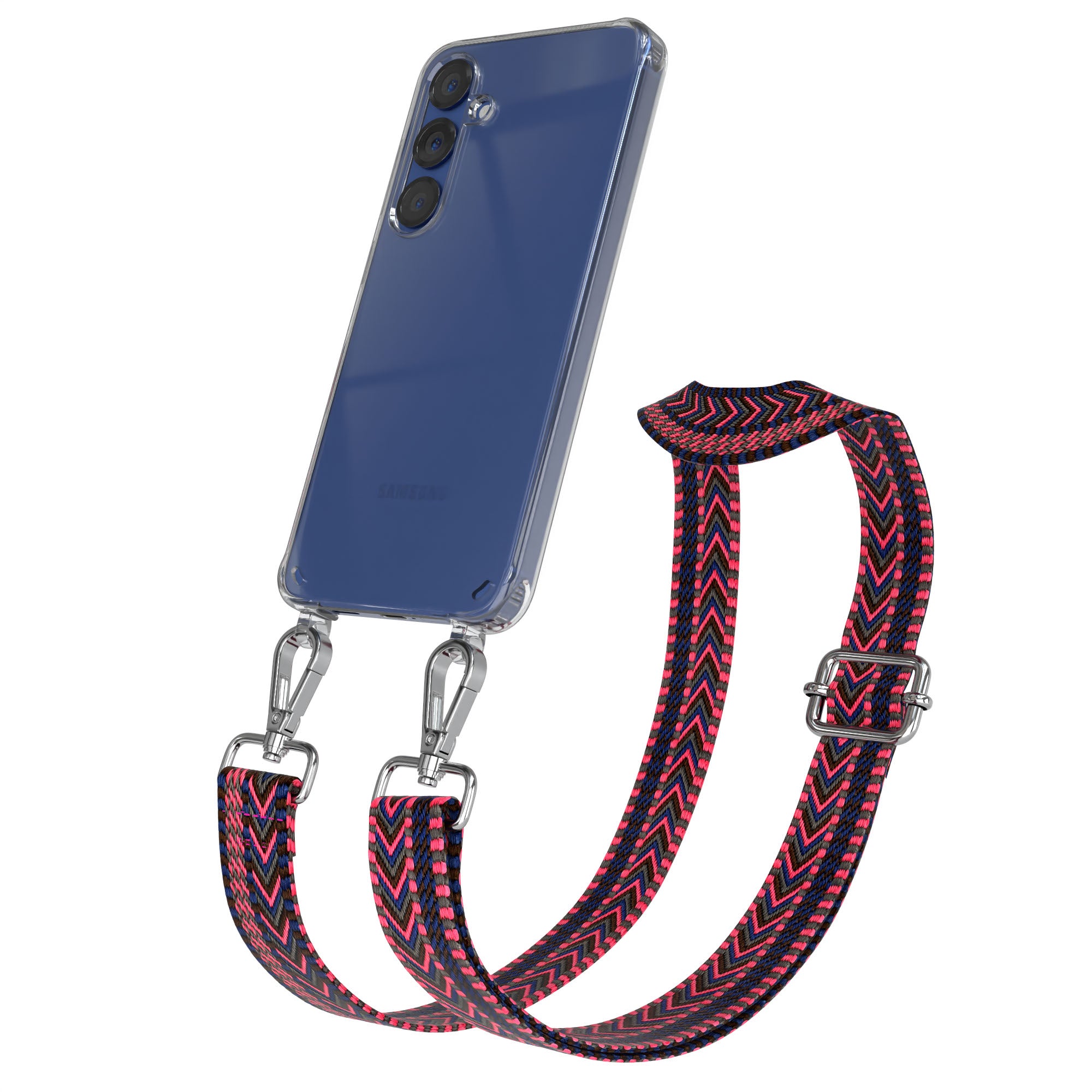 Samsung Galaxy S25 Plus Handykette mit verstellbarem Boho Trageriemen Set 