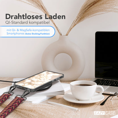 Samsung Galaxy S25 Plus Handykette mit verstellbarem Boho Trageriemen Set 