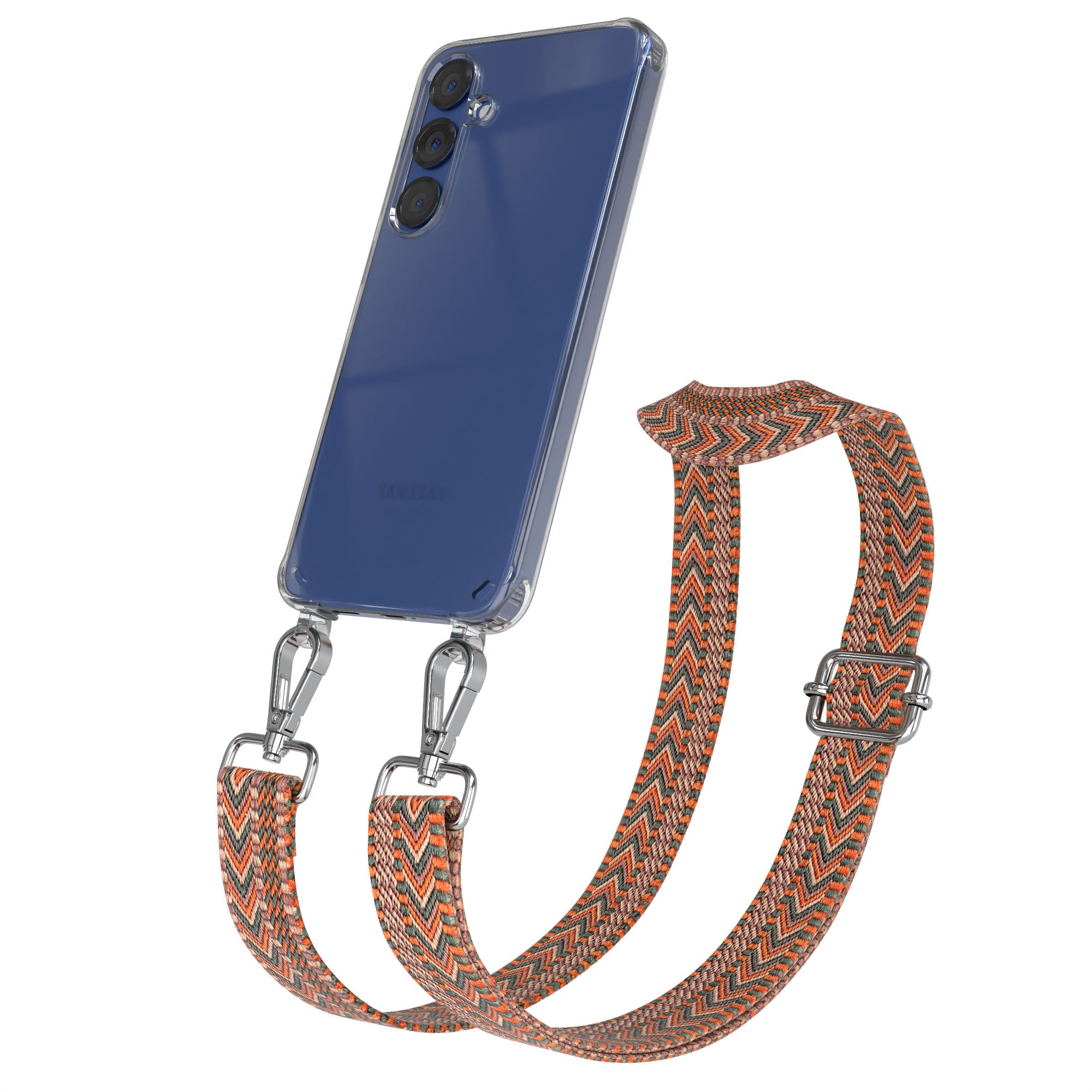 Samsung Galaxy S25 Plus Handykette mit verstellbarem Boho Trageriemen Set 