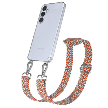 Samsung Galaxy S25 Plus Handykette mit verstellbarem Boho Trageriemen Set 