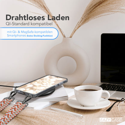 Samsung Galaxy S25 Plus Handykette mit verstellbarem Boho Trageriemen Set 
