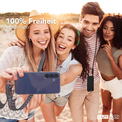 Samsung Galaxy S25 Plus Handykette mit verstellbarem Boho Trageriemen Set 