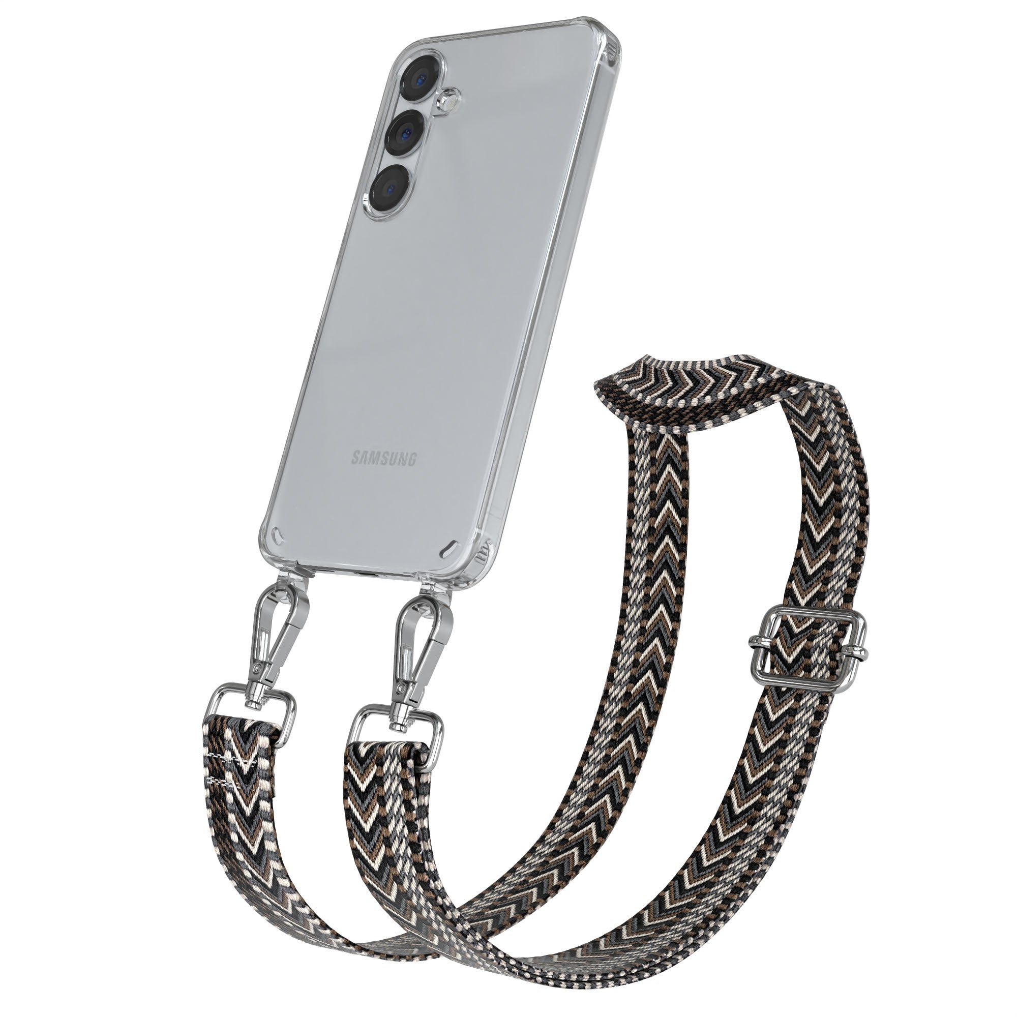 Samsung Galaxy S25 Plus Handykette mit verstellbarem Boho Trageriemen Set 
