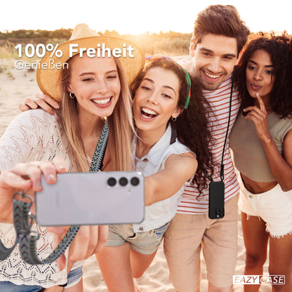 Samsung Galaxy S25 Plus Handykette mit verstellbarem Boho Trageriemen Set 