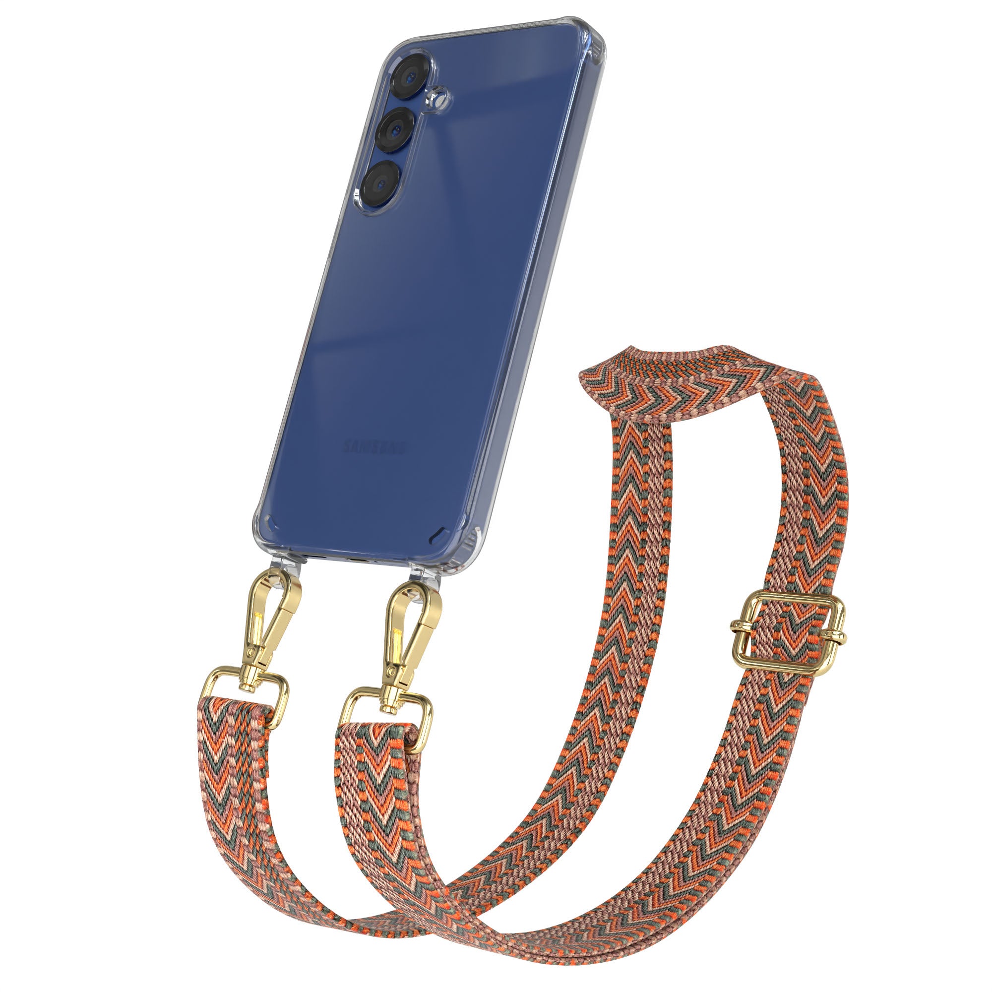 Samsung Galaxy S25 Plus Handykette mit verstellbarem Boho Trageriemen Set 